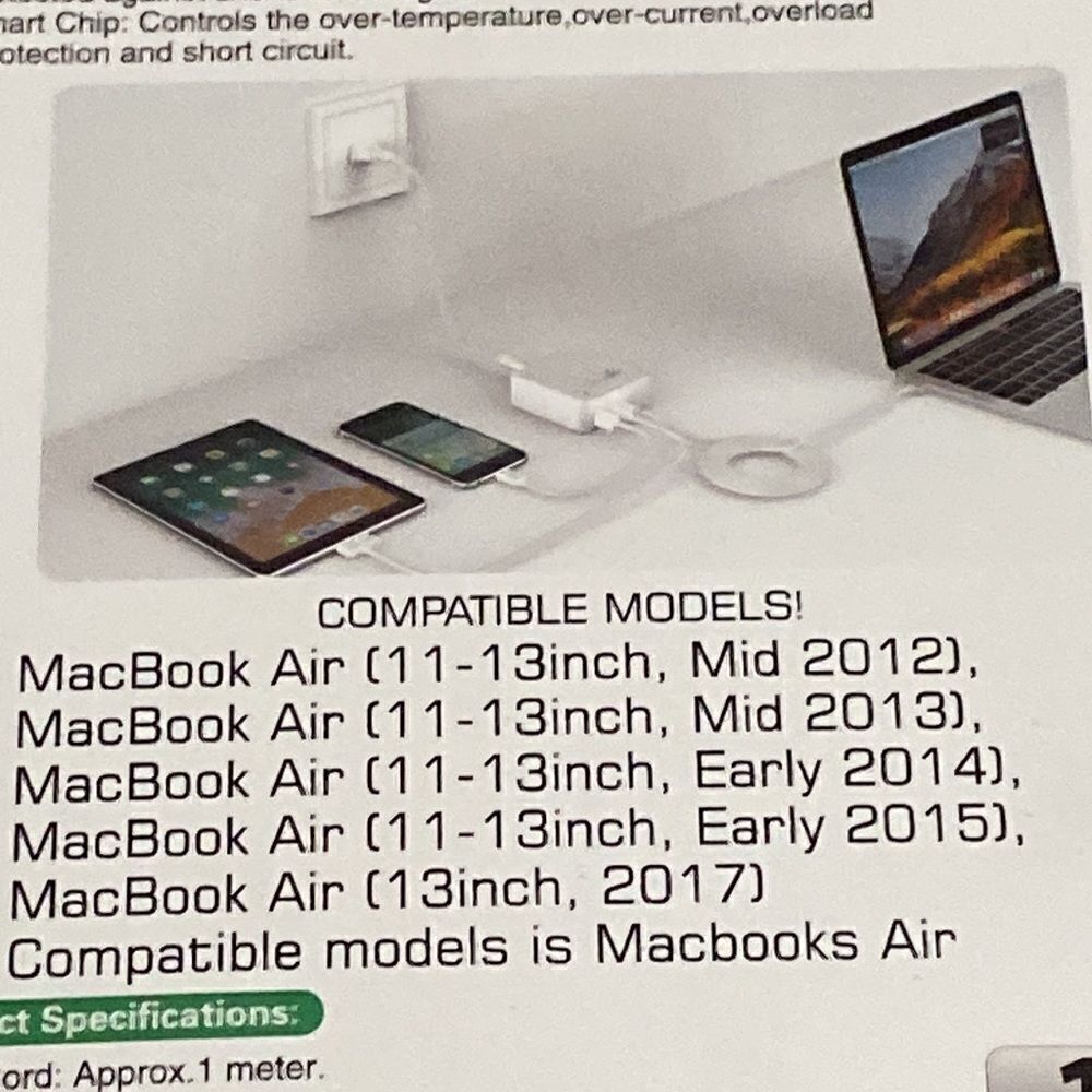 MacBook Pro Charger Compatible with MacBook Pro 2009-2012 L Tip android IPhones - Picture 7 of 8